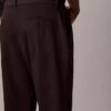 Pantaloni chino slim conici din satin de bumbac Pantaloni chino slim conici din satin de bumbac