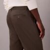 Pantaloni chino slim conici din satin de bumbac Pantaloni chino slim conici din satin de bumbac