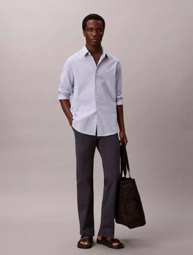 Pantaloni chino slim din bumbac
