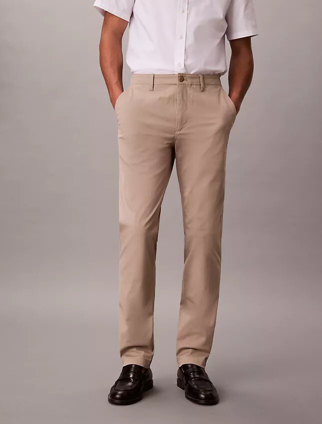 Pantaloni chino slim din bumbac Pantaloni chino slim din bumbac