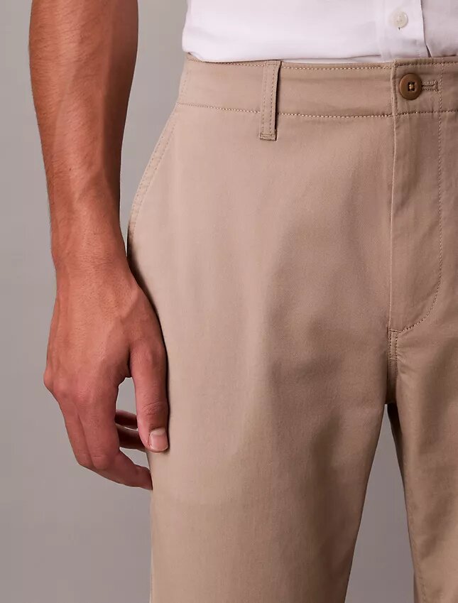 Pantaloni chino slim din bumbac Pantaloni chino slim din bumbac