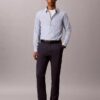 Pantaloni chino slim din satin de bumbac Pantaloni chino slim din satin de bumbac