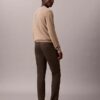 Pantaloni chino slim din satin de bumbac Pantaloni chino slim din satin de bumbac