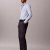Pantaloni chino slim din satin de bumbac Pantaloni chino slim din satin de bumbac