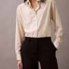 Pantaloni clasici din gabardină de lână