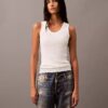 Pantaloni croiți cu imprimeu Denim Pantaloni croiți cu imprimeu Denim