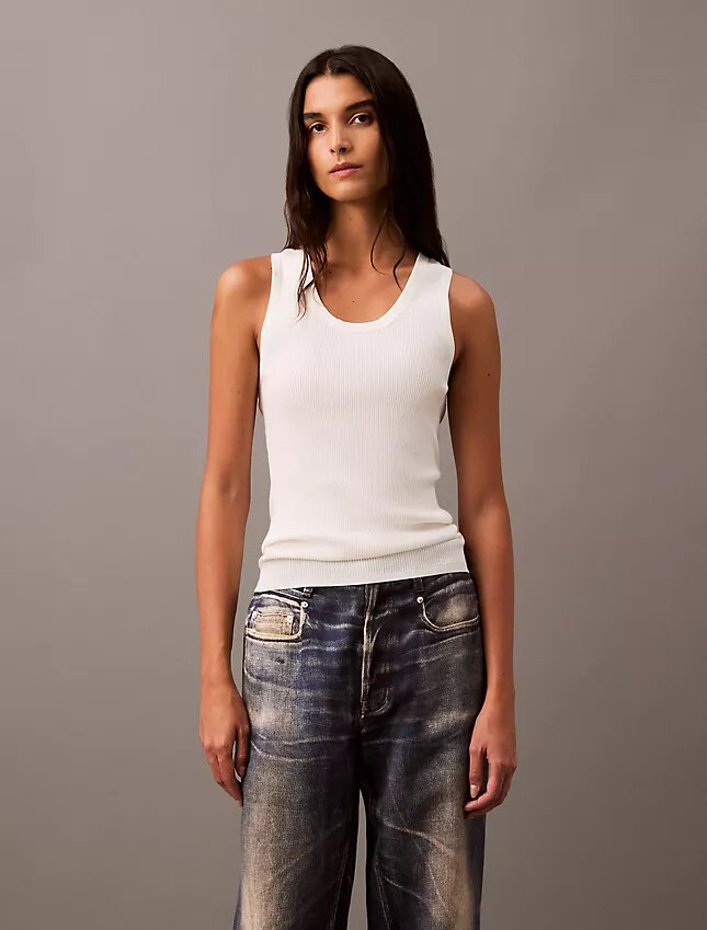 Pantaloni croiți cu imprimeu Denim Pantaloni croiți cu imprimeu Denim