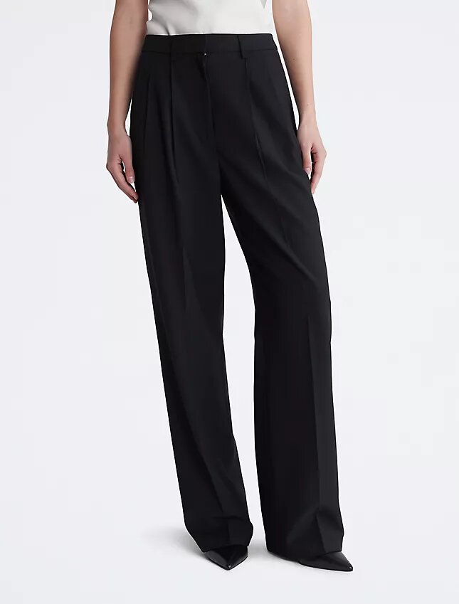 Pantaloni croiți cu picior larg Pantaloni croiți cu picior larg