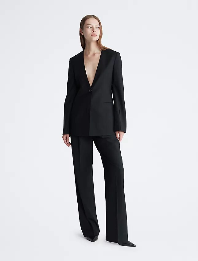 Pantaloni croiți cu picior larg Pantaloni croiți cu picior larg