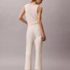 Pantaloni croiți, evazați, din țesătură Ponte Pantaloni croiți, evazați, din țesătură Ponte