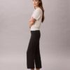 Pantaloni croiți, evazați, din țesătură Ponte Pantaloni croiți, evazați, din țesătură Ponte