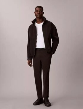 Pantaloni cu bandă țesută cu logo sport modern la talie