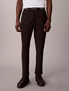 Pantaloni cu bandă țesută cu logo sport modern la talie