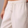 Pantaloni cu talie elastică din tifon dublu