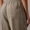 Pantaloni cu talie elastică din tifon dublu