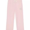 Pantaloni de casă din fleece cu logo pentru fete