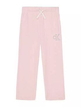 Pantaloni de casă din fleece cu logo pentru fete