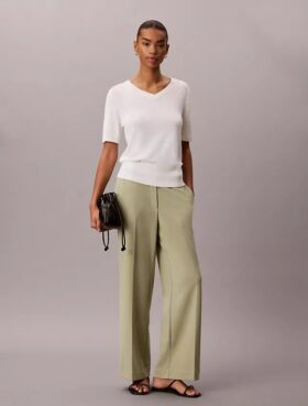 Pantaloni de călătorie din crep elastic