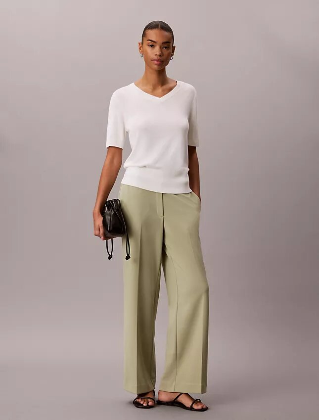 Pantaloni de călătorie din crep elastic Pantaloni de călătorie din crep elastic