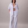 Pantaloni de dormit din poplin de bumbac