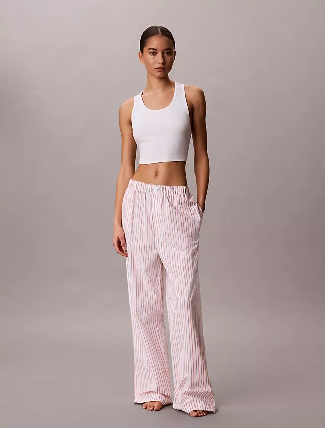 Pantaloni de dormit din poplin de bumbac Pantaloni de dormit din poplin de bumbac