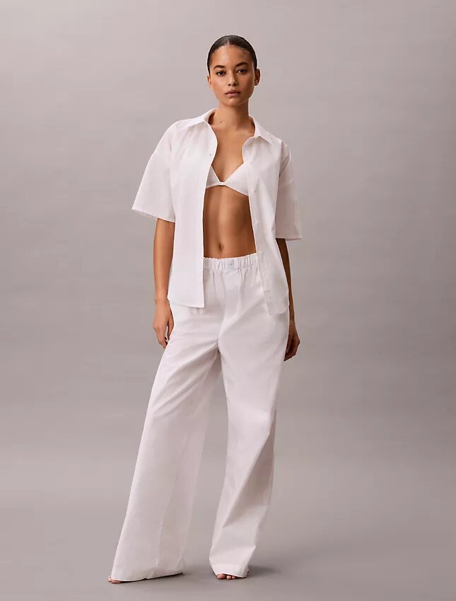 Pantaloni de dormit din poplin de bumbac Pantaloni de dormit din poplin de bumbac