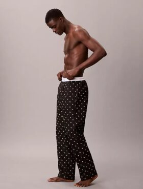 Pantaloni de dormit din poplin de bumbac