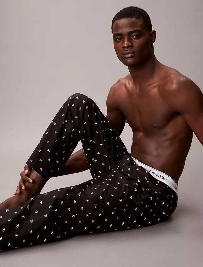 Pantaloni de dormit din poplin de bumbac Pantaloni de dormit din poplin de bumbac