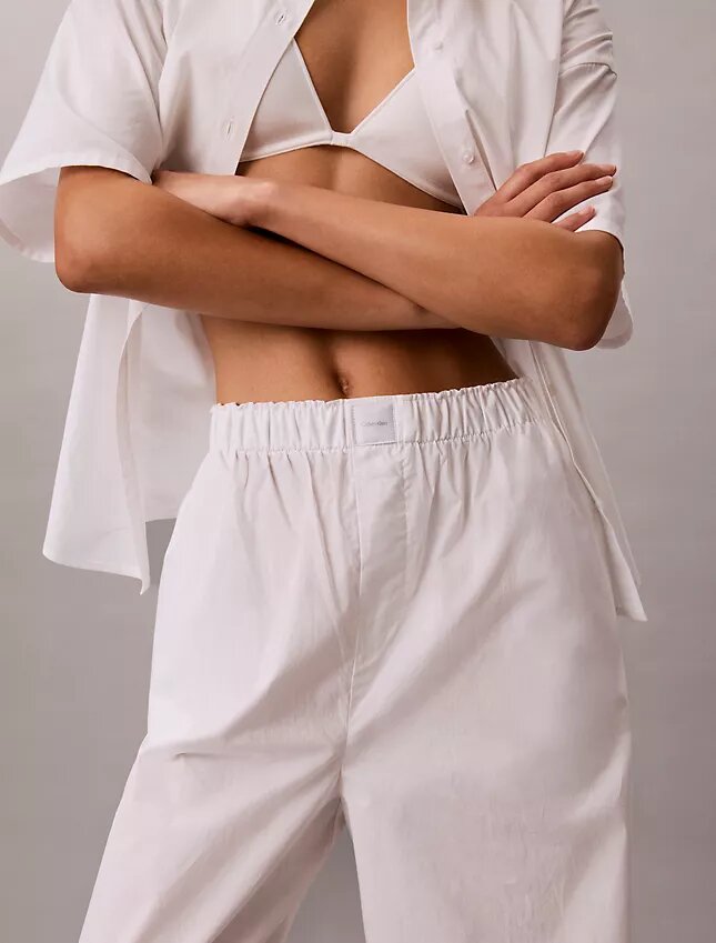 Pantaloni de dormit din poplin de bumbac Pantaloni de dormit din poplin de bumbac