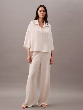 Pantaloni de dormit din viscoză țesută