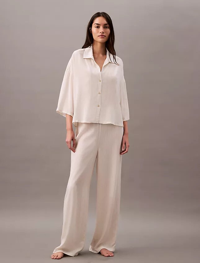 Pantaloni de dormit din viscoză țesută Pantaloni de dormit din viscoză țesută
