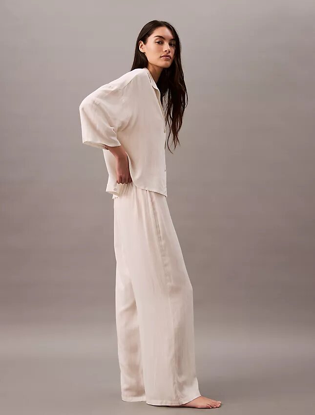 Pantaloni de dormit din viscoză țesută Pantaloni de dormit din viscoză țesută