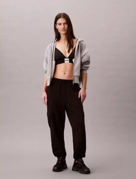 Pantaloni de jogging cargo din fleece cu Monogram