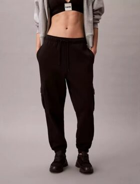 Pantaloni de jogging cargo din fleece cu Monogram