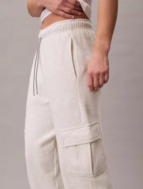 Pantaloni de jogging cargo din fleece cu Monogram