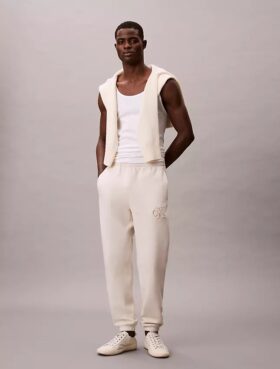 Pantaloni de jogging cu patch Monogram din fleece