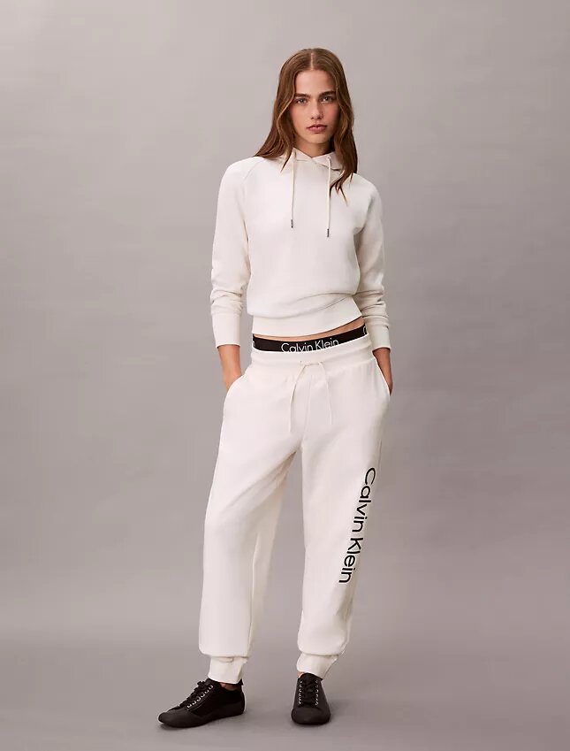 Pantaloni de jogging din fleece cu logo grafic Pantaloni de jogging din fleece cu logo grafic