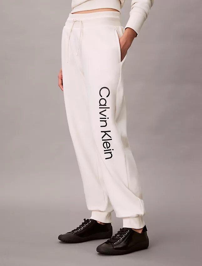 Pantaloni de jogging din fleece cu logo grafic Pantaloni de jogging din fleece cu logo grafic