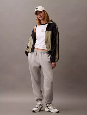 Pantaloni de jogging din fleece cu monogramă
