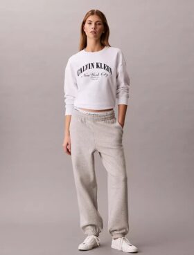Pantaloni de jogging din fleece cu monogramă