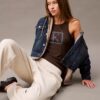 Pantaloni de jogging din fleece cu monogramă