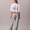 Pantaloni de jogging din material French Terry cu imprimeu Monologo Pantaloni de jogging din material French Terry cu imprimeu Monologo