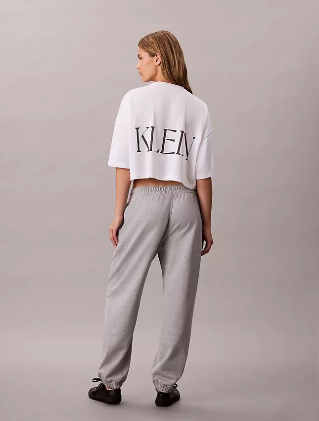 Pantaloni de jogging din material French Terry cu imprimeu Monologo Pantaloni de jogging din material French Terry cu imprimeu Monologo