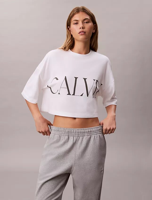 Pantaloni de jogging din material French Terry cu imprimeu Monologo Pantaloni de jogging din material French Terry cu imprimeu Monologo