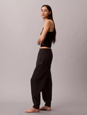 Pantaloni de pijama din bumbac cu buclă