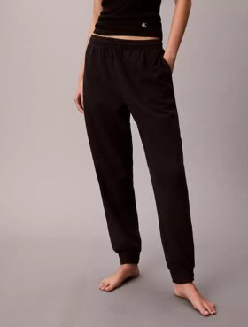 Pantaloni de pijama din bumbac cu buclă