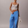 Pantaloni de trening din fleece cu croi larg Monologo Pantaloni de trening din fleece cu croi larg Monologo