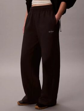 Pantaloni de trening din fleece cu croi larg Monologo
