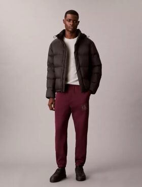 Pantaloni de trening din fleece cu imprimeu Monogram stratificat