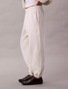 Pantaloni de trening din fleece cu monogramă